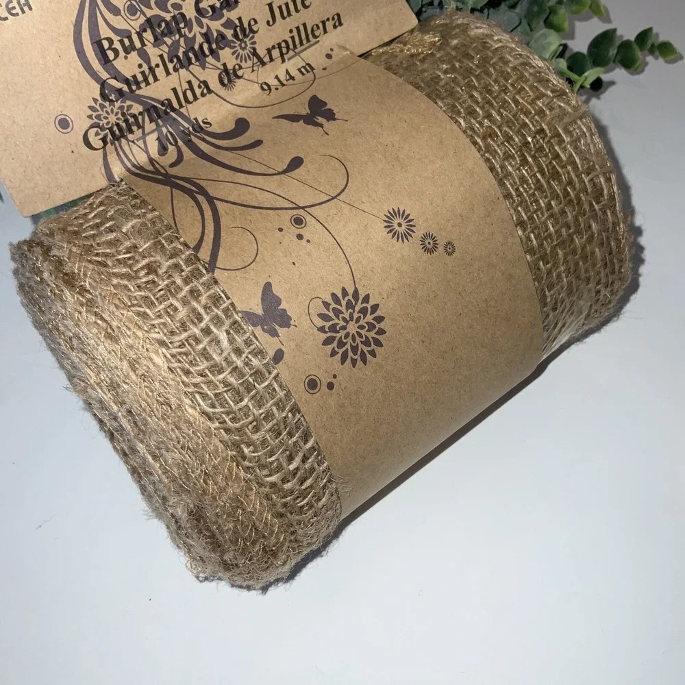 Natural Burlap‎ Ribbon NEW 5.5